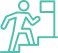 Person climbing stairs representing growth and progress.